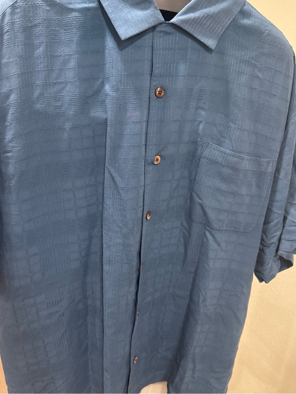 Men's Casual Short-Sleeve Button-Down Shirt - Blue